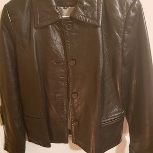 Womens Vintage Guess Leather Jacket